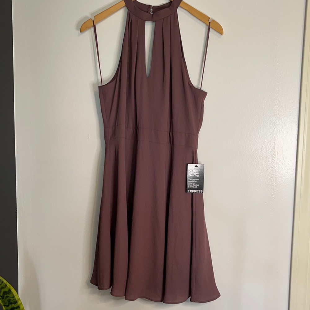 Stunning Halter Neck Dress in Shade of Mauve